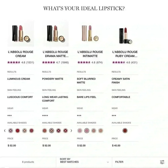 Lancôme L'ABSOLU ROUGE CREAM LIPSTICK 120 - Picture 2 of 4